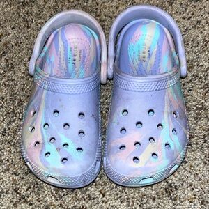 Purple Swirl Toddler Crocs